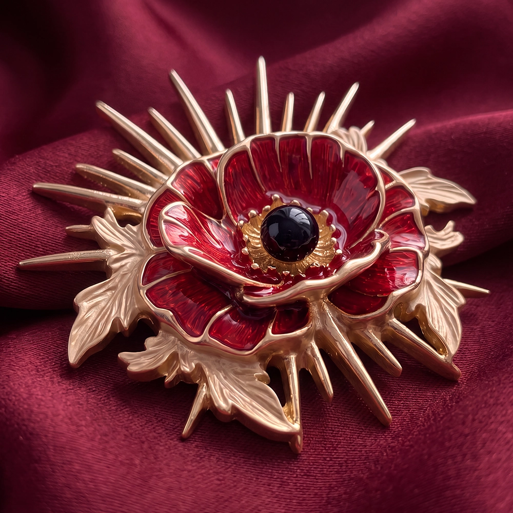 Courage brooch detail
