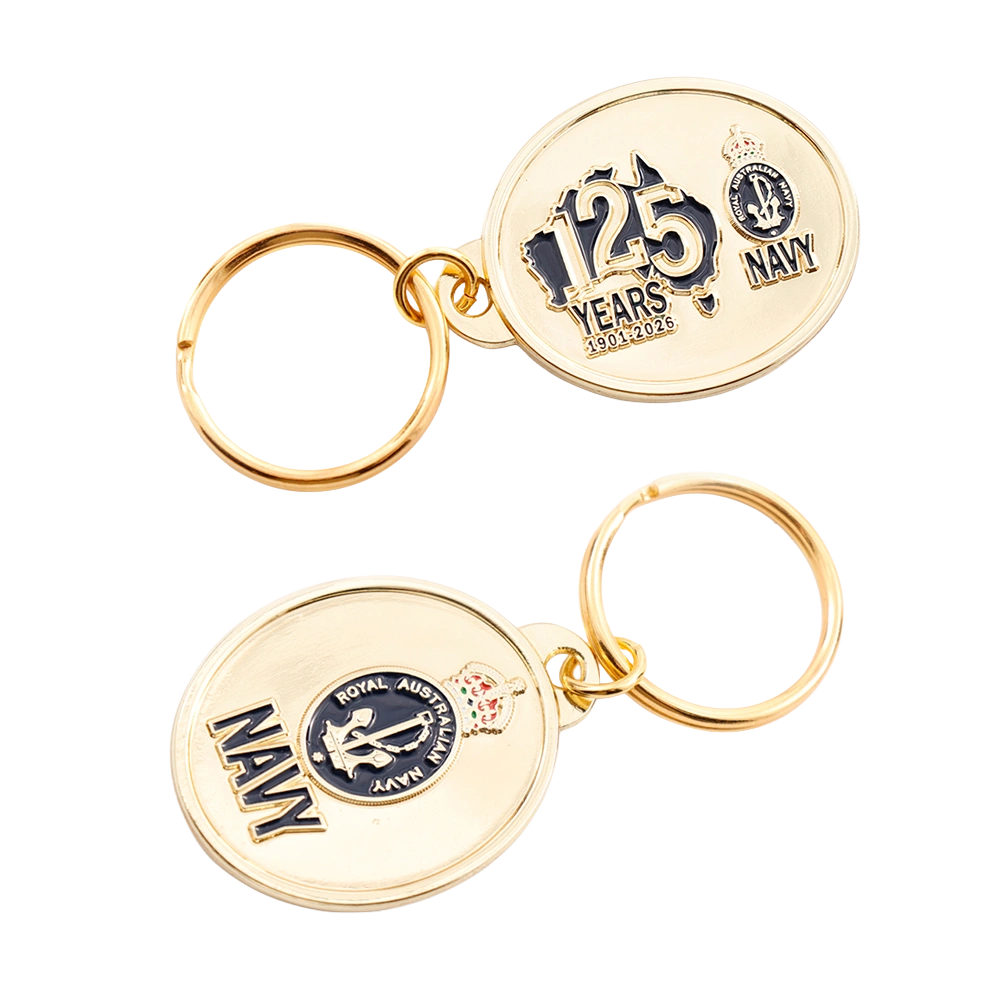 Royal Australian Navy 125th Anniversary Desk Paper Weight on a Black Background