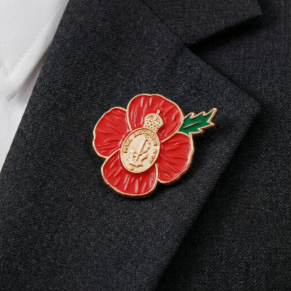 Royal Australian Navy 125th Anniversary Desk Paper Weight on a Desk