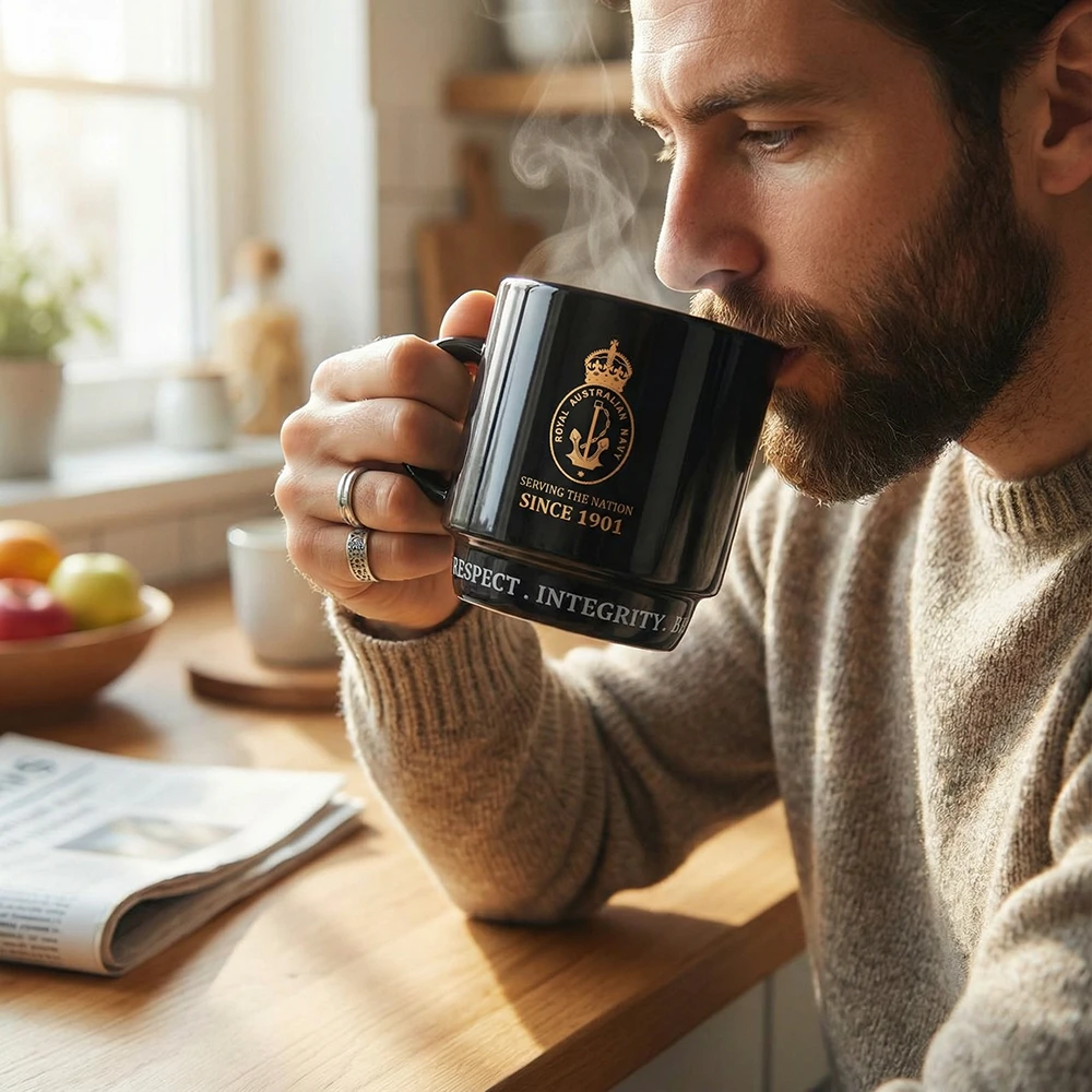 Royal Australian Navy Red Annodised LED Key Ring Torch Beam